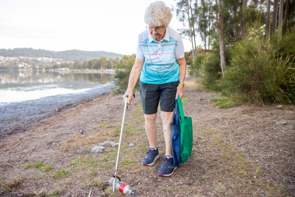 Valerie Dunlop has been cleaning Warners Bay Foreshore most mornings for the past 14 years 1024x683 1